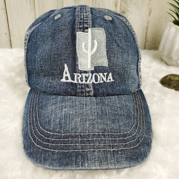 Arizona Denim Cap Blue Embroidered - Picture 1 of 8